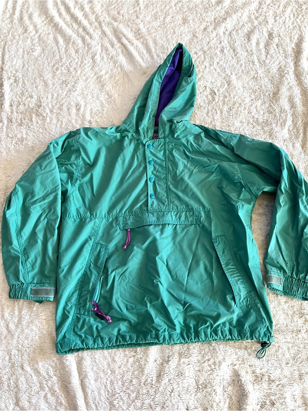Eastern Mountain Sports Men's Green & Purple Windbreaker Size M